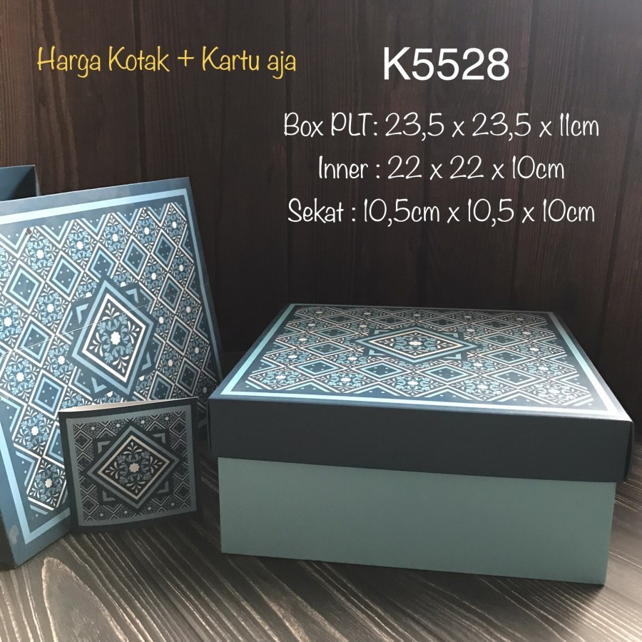

READY Box Kotak Kue Cake Lebaran Dus Packaging Hampers Idul Fitri 22x22x10cm