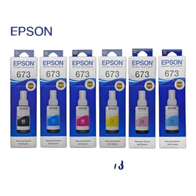 TINTA PRINTER EPSON 673 ORIGINAL UNTUK TIPE PRINTER EPSON L800/L805/L850/L1800