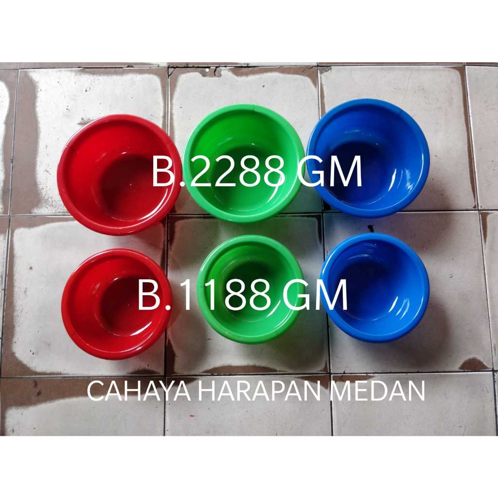 baskom plastik 1188 ( kecil ) & baskom plastik 2288 ( besar ) gm