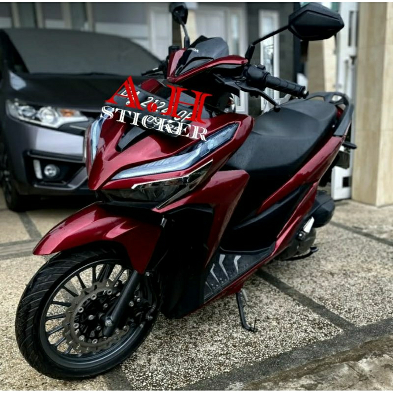 Sticker Scotlite Merah Tua Mettalik Candy Scotlite Dark Red Candy Skotlet Motor Vario Merah Tua Cand