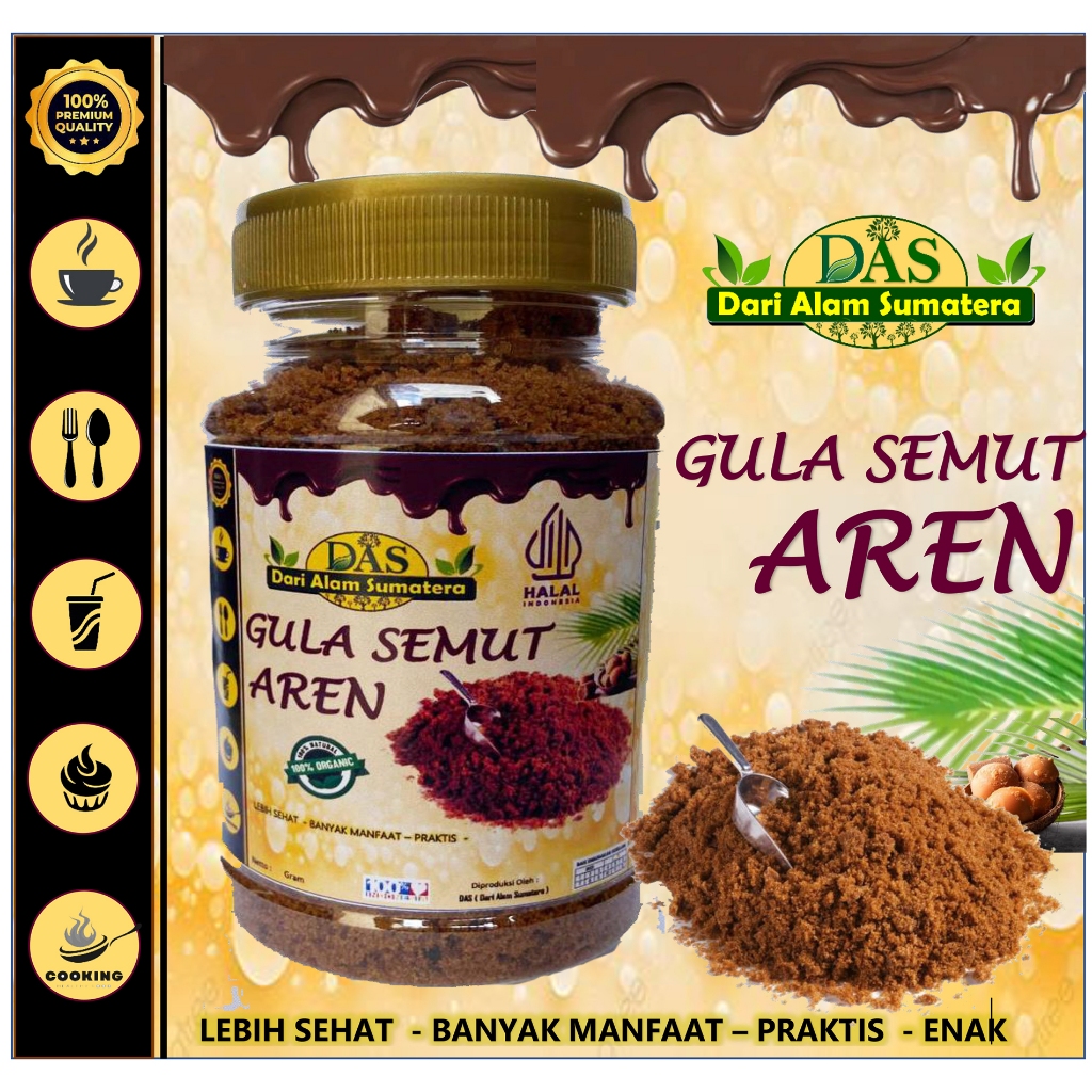 

Gula Aren Semut Asli - 200 Gram - DAS (Dari Alam Sumatra)