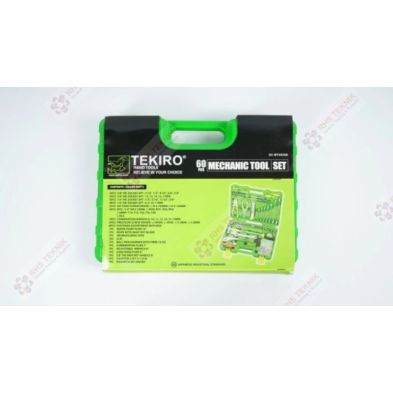 Mekanik Tools Set 60pcs Tekiro Mechanic Tools set Plastic