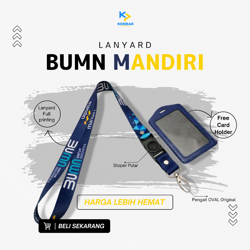 

Tali Lanyard BUMN Mandiri Bonus 1pcs Holder