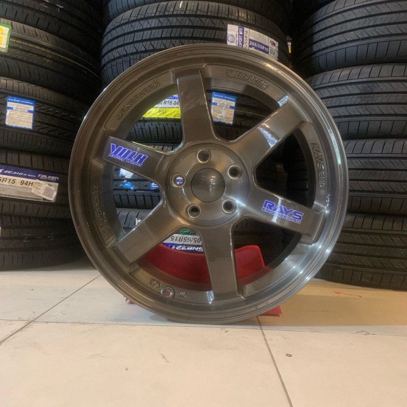 Velg Mobil Volk Rays TE37 Ring 18,H5x114.3 Lebar 8.5 ET 42 Nano brush