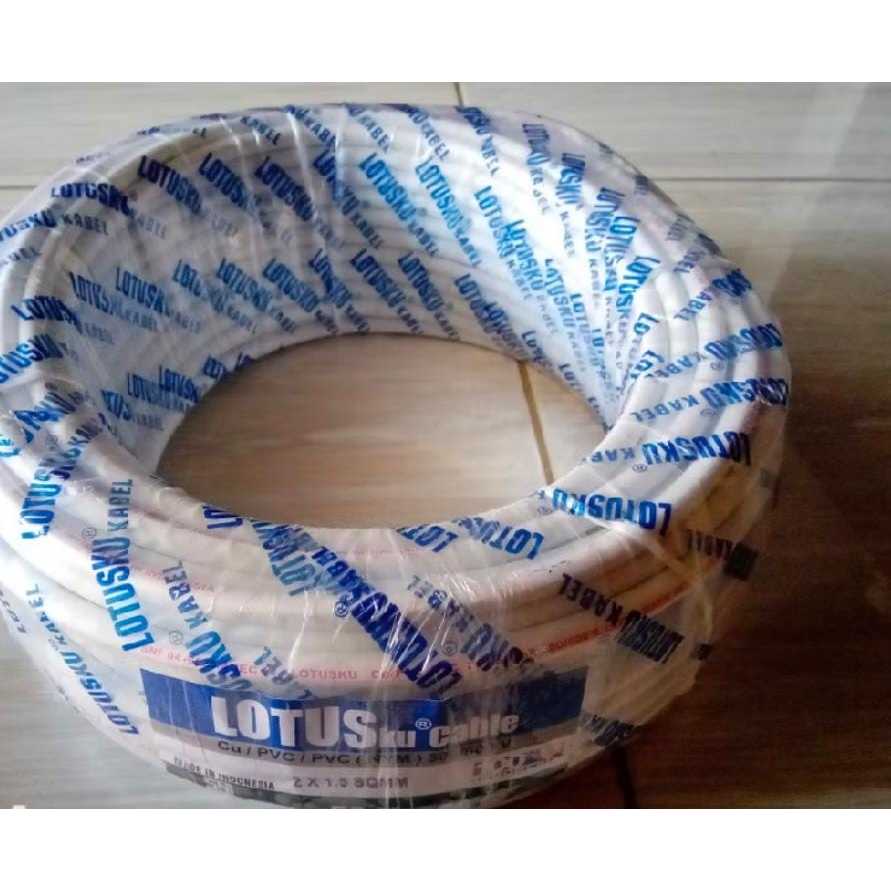 Kabel NYM 2x1.5 50 YARD LOTUS SNI, KABEL LOTUSku 2X1,5mm, KABEL SNI