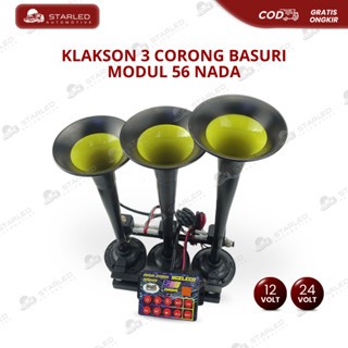 Klakson Telolet 3 Corong Basuri 56 Nada 12V dan 24v