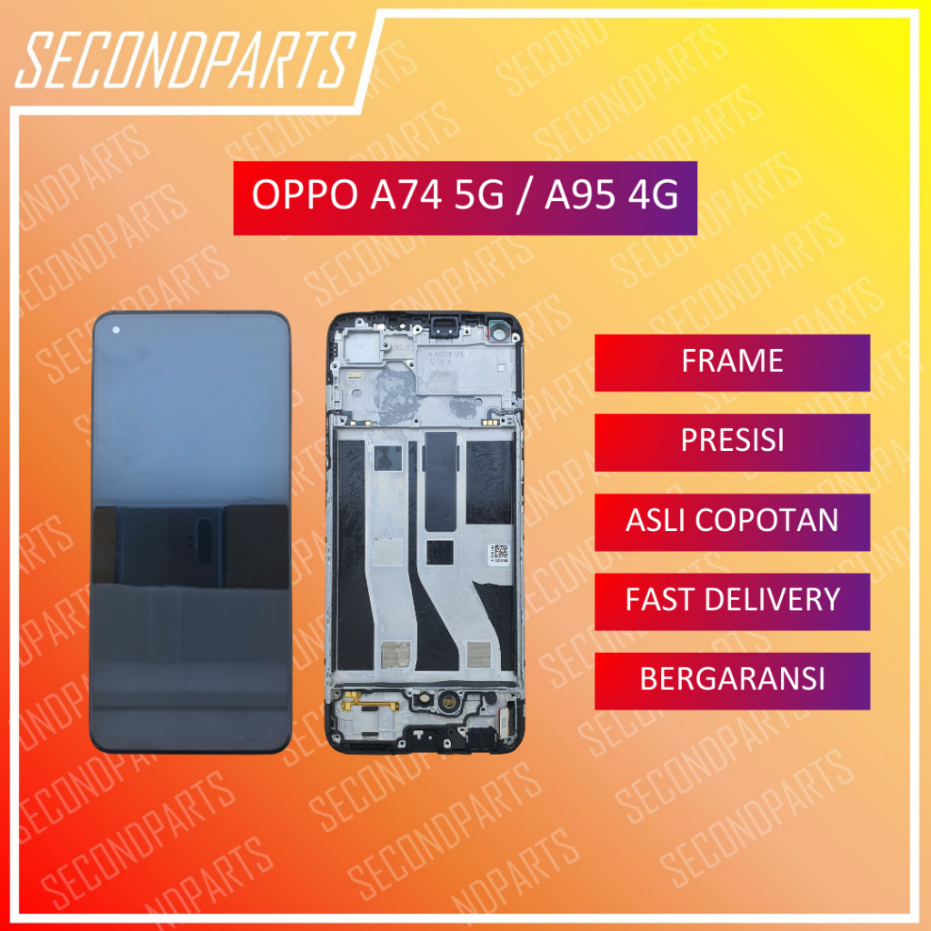 FRAME RANGKA TULANGAN LCD FOR OPPO A74 ORIGINAL COPOTAN