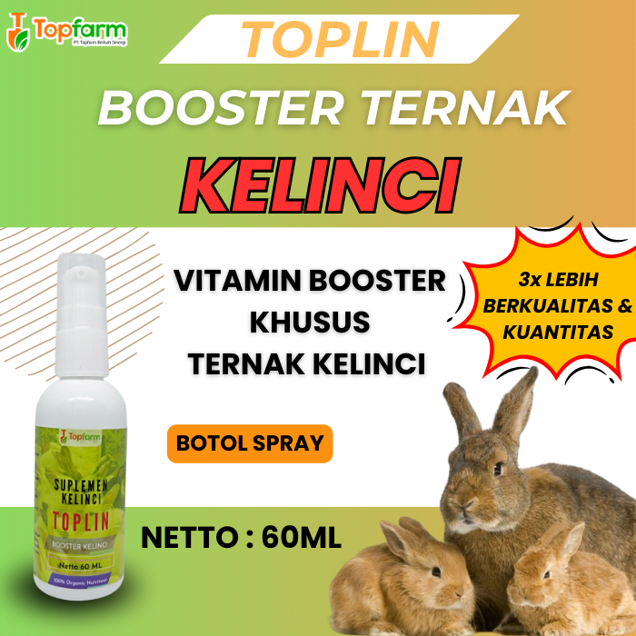 Vitamin Ternak Kelinci 60ML/ Vitamin Kelinci Lebih Sehat/ Vitamin Penggemuk Kelinci/ Vitamin Obat Ke