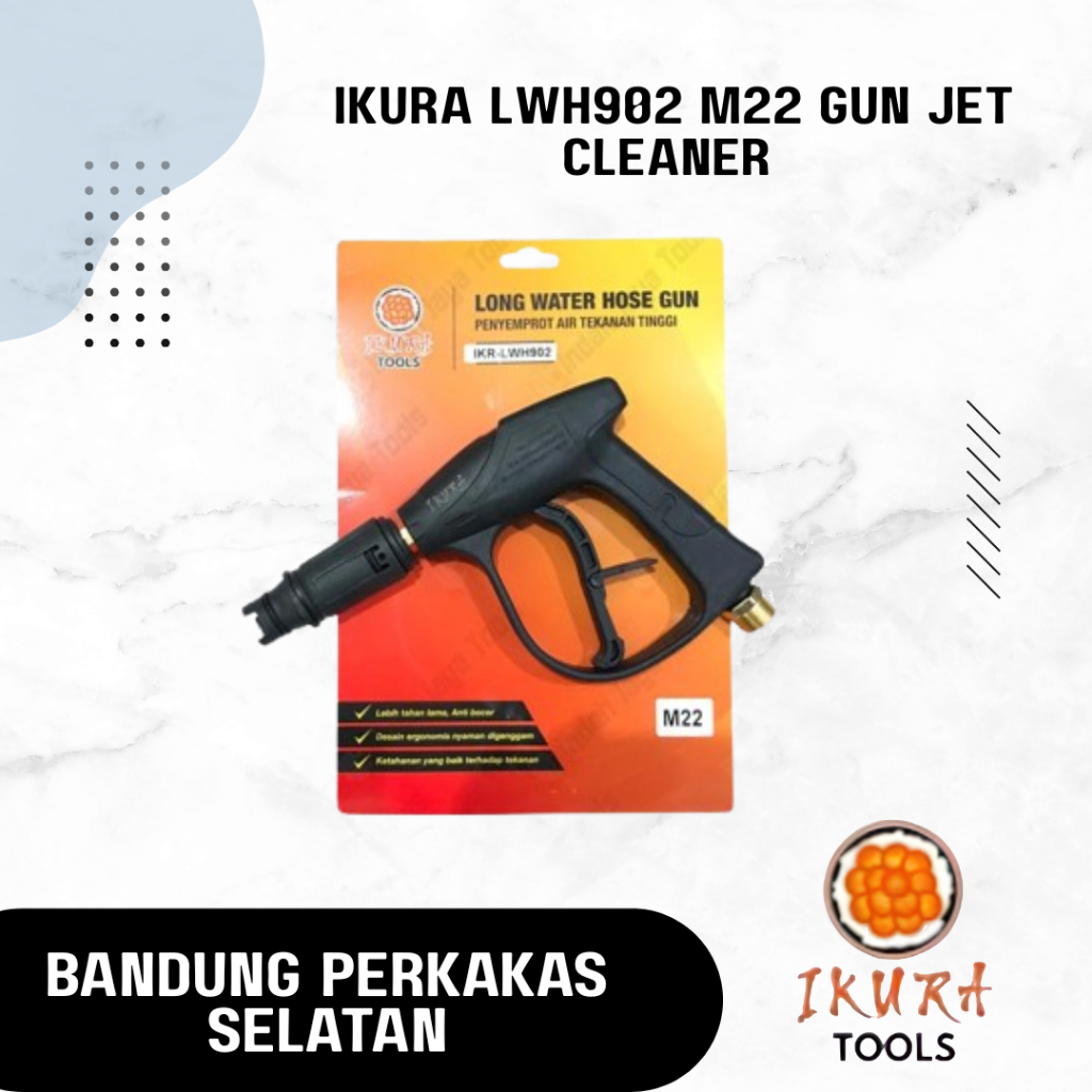 IKURA LWH902 M22 Gun Jet Cleaner - Long Water Hose Spray Gun Pressure