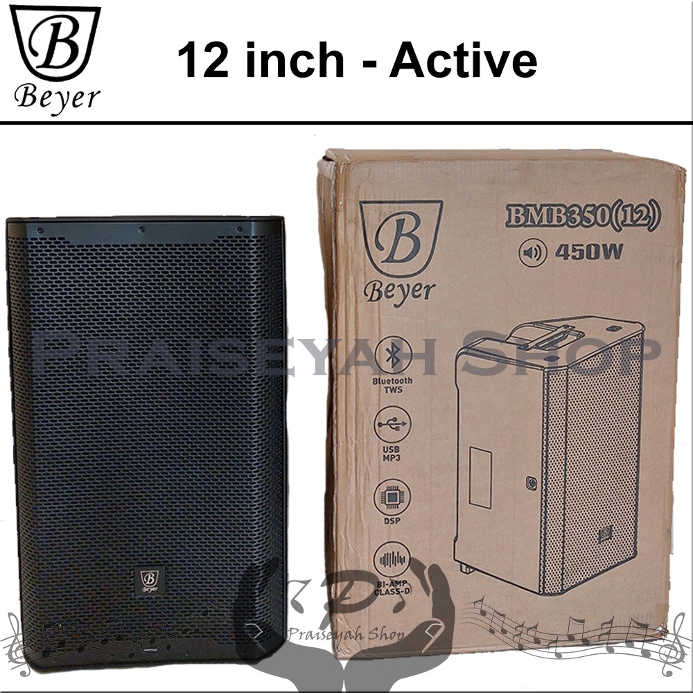 Speaker Aktif 12 inch Merk Beyer BMB-350 Active Monitor Sound Audio