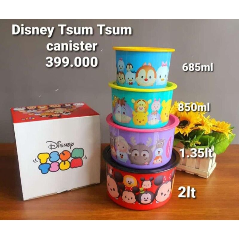 Disney Tsum Tsum Canister Tupperware Ori