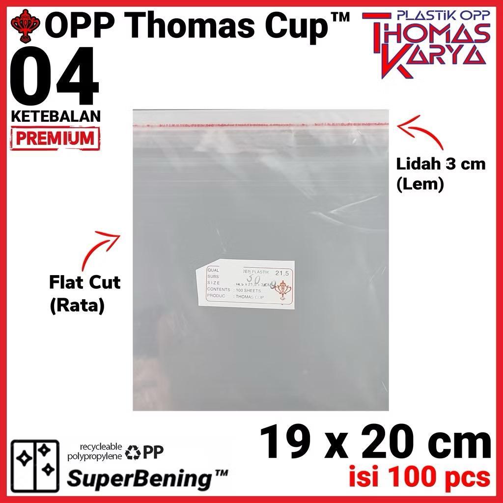 Plastik OPP 19x20 TEBAL | Isi 100 | Kantong Bening | Kemasan Roti Food Grade | Kemasan Hijab Gamis |