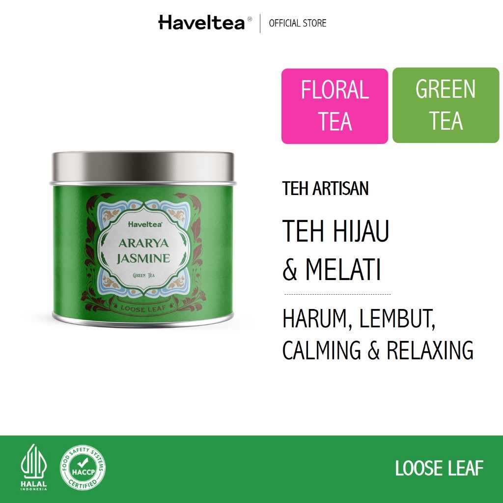 

Haveltea Ararya Jasmine Teh Hijau Bunga Jasmine Melati Loose Leaf 15g