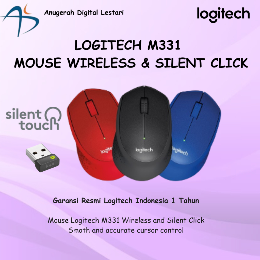 Logitech M331 Mouse Wireless Silent Click