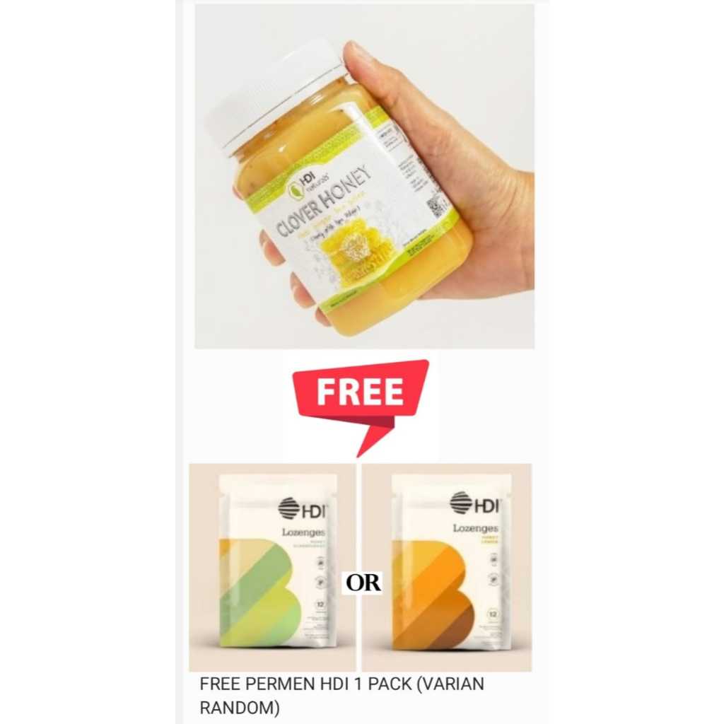 

CLOVER HONEY 1KG / 1000GRAM (EXP : 05.2026) FREE PERMEN HDI 1 PACK