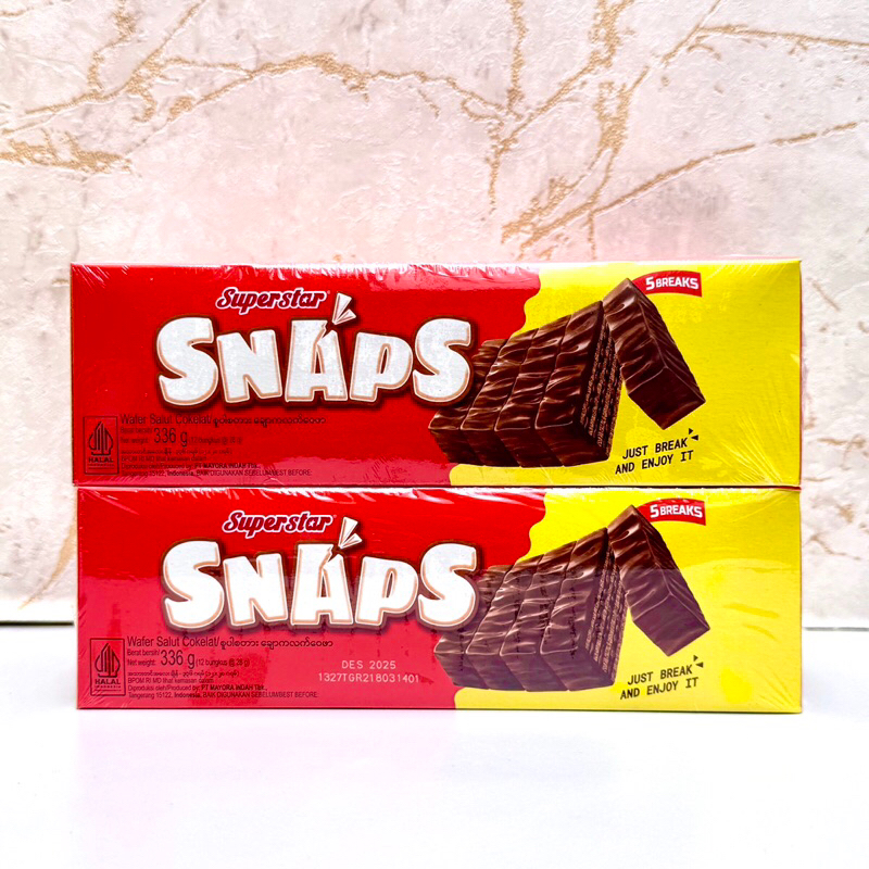 

Superstar Snaps Wafer Chocolate Coklat 336gr