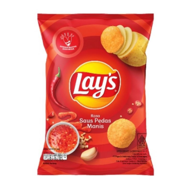 

Lay's Keripik Kentang 64gr / Saus Pedas Manis / Rumput Laut