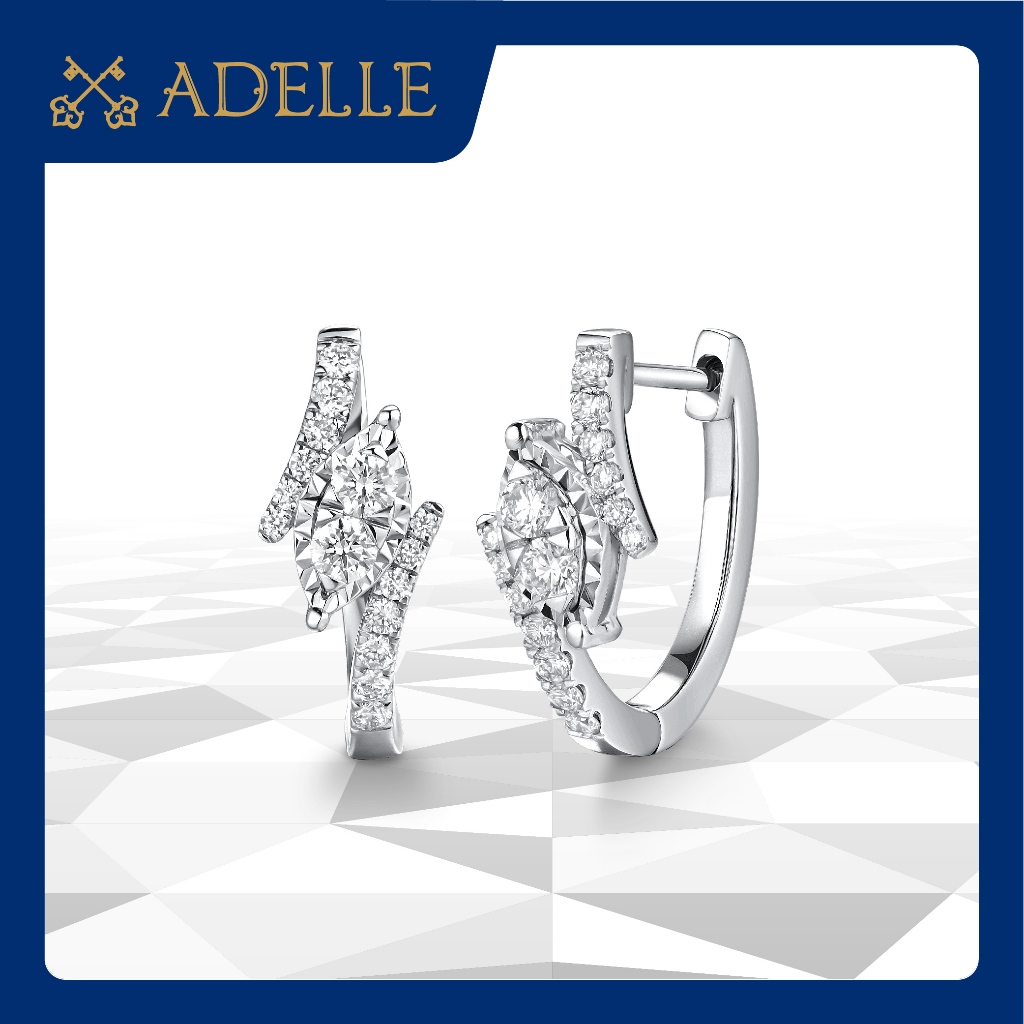 Adelle Jewellery - Clamaris Earrings - Anting Emas Berlian