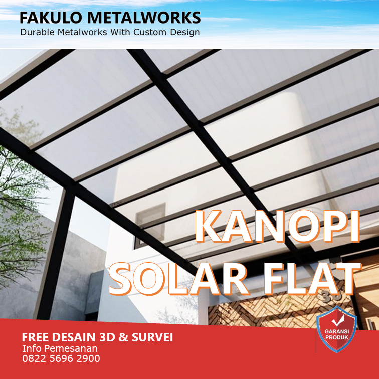 Kanopi Solarflat | Kanopi Transparan | Bengkel Las Samarinda Balikpapan