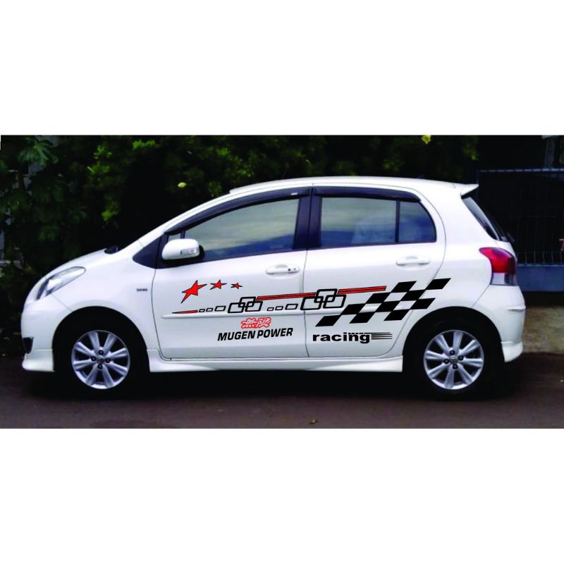 Sticker mobil brio mugen racing sticker list terlaris mobil Honda Brio stiker mobil brio keren