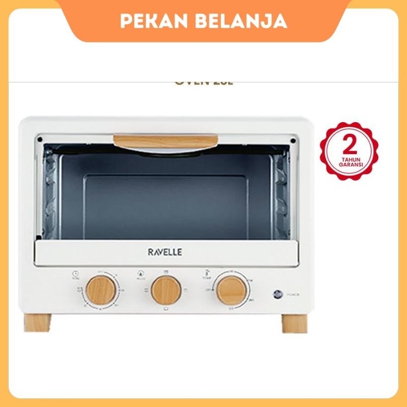 RAVELLE Oven Listrik Toaster 20L - Korean Style Oven Toaster Serbaguna | Cotton White | Pemanggang E