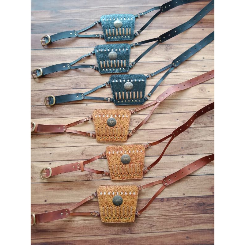 BACK QUIVER PREMIUM KULIT ASLI SAPI  NABATI || PANAHAN - ARCHERY