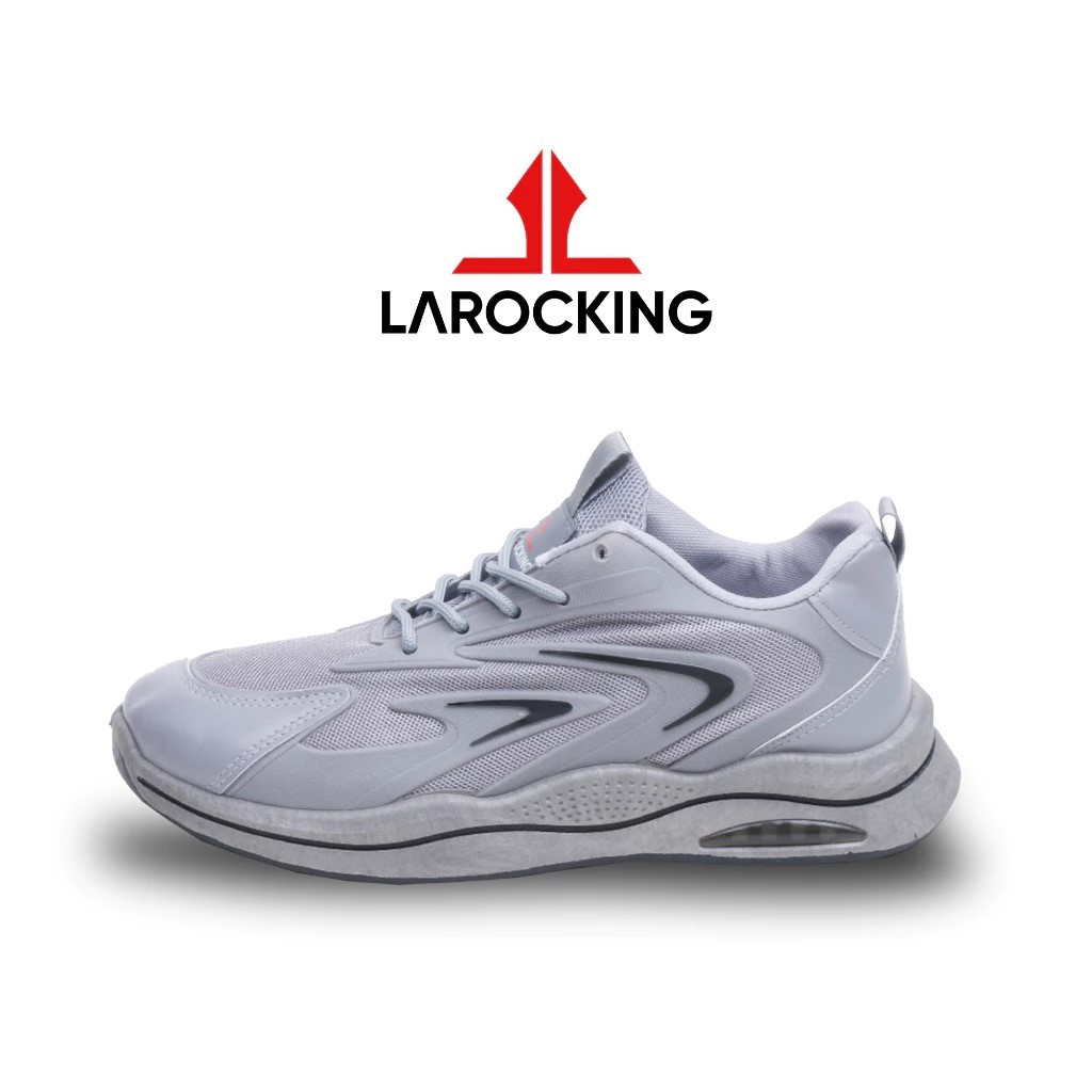 COD Promo Terbaru Larocking Stone Abu Sepatu Sneakers Pria
