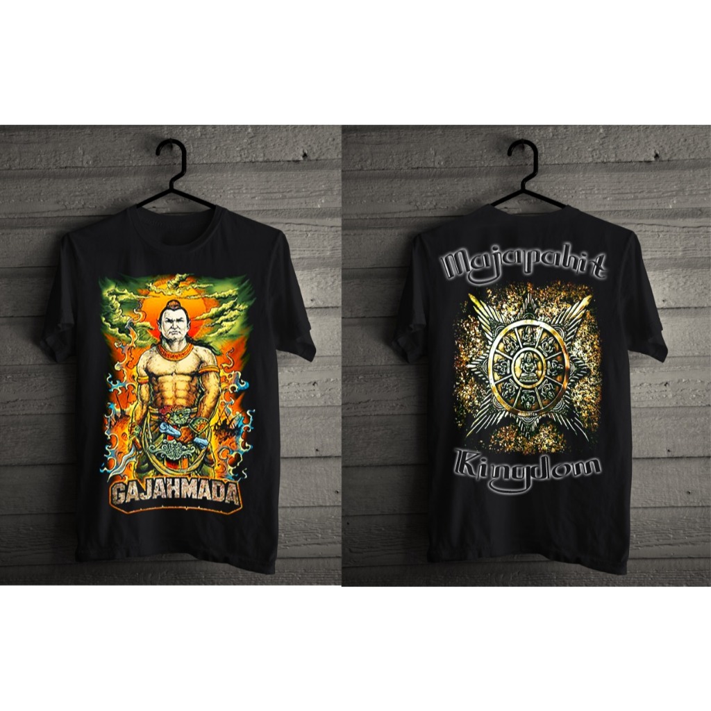Kaos Lengan Pendek Hitam Gajah Mada