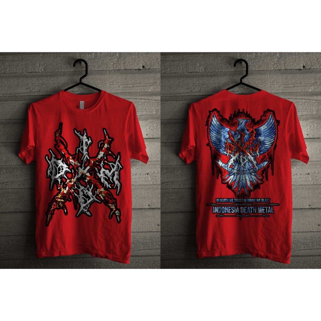 Kaos Lengan Pendek Merah IDDM