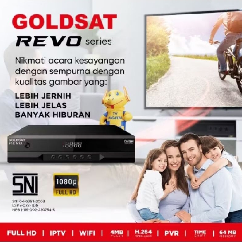 STB GOLDSAT REVO Set Top Box TV Digital DVB - T2