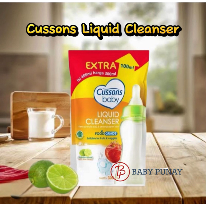 Cussons Liquid Cleanser 300ml+100ml// Pencuci Botol Bayi// sabun botol bayi