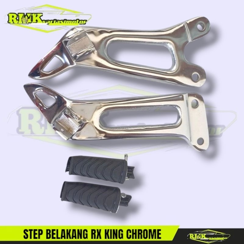 Postep Rx King Footstep Rx King Belakang Silver Chrome Satu Set