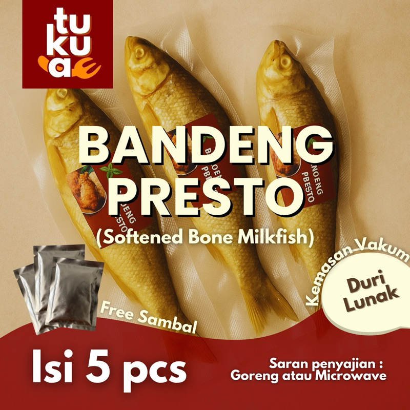 

Bandeng Presto "TukuAe" Duri Lunak 1 Box isi 5 Pcs