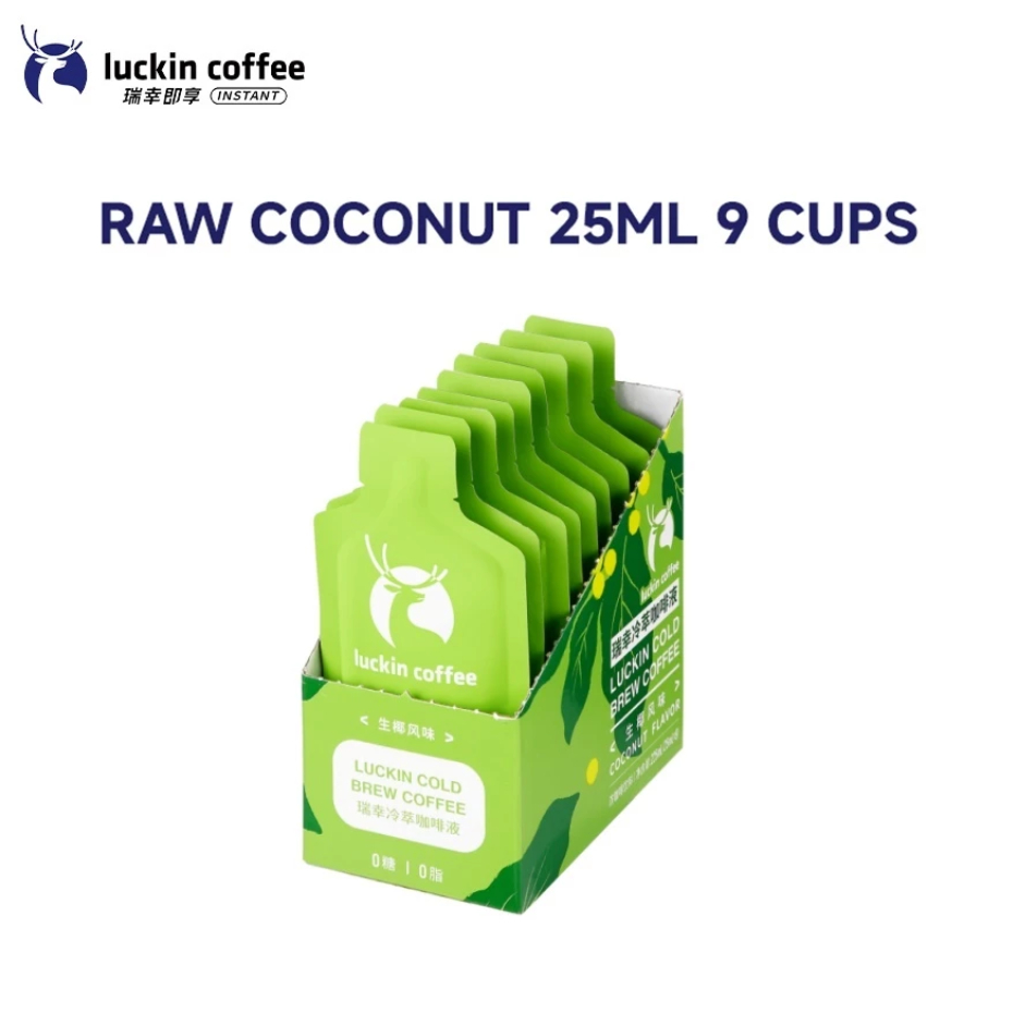 

Luckin Coffee Cold Brew Dark Roast Coffee Liquid Raw Coconut Flavour Instant Kopi Ecer