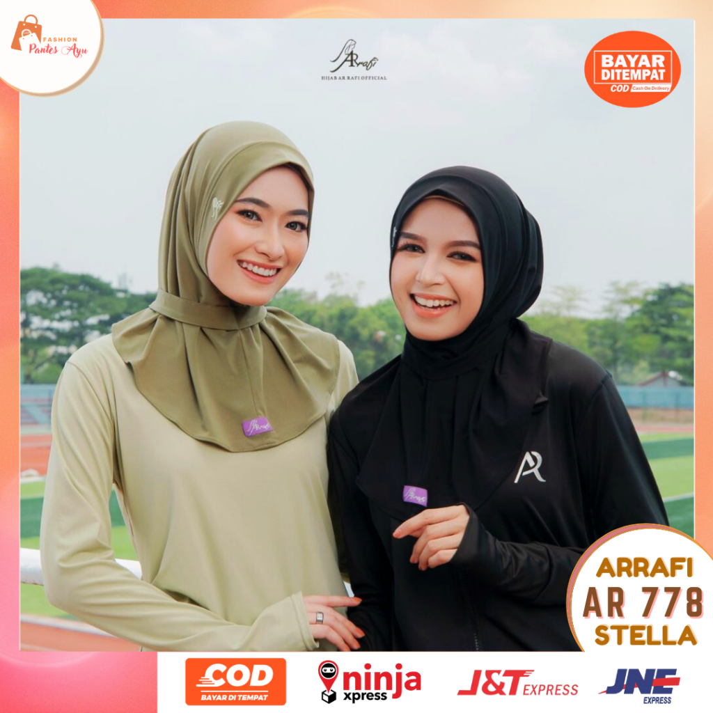 Hijab jilbab kerudung bergo instan Arrafi AR 778  krudung tudung instant hijab wanita cantik Arafi O