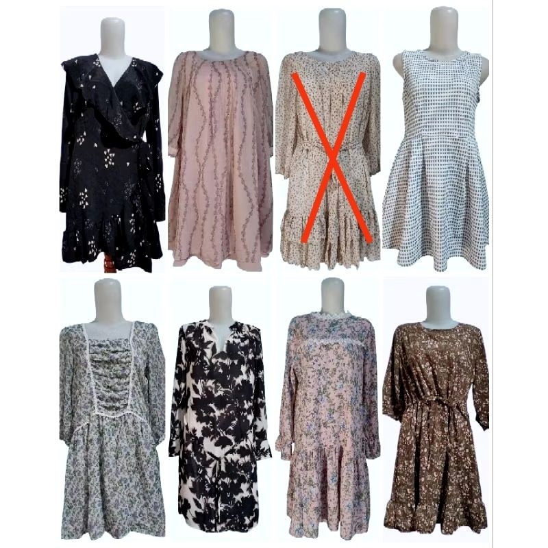 Preloved Mini Dress Wanita Korea | Dress Kimono Lilit Wanita Korea | Dress Sifon Wanita | Mini Dress
