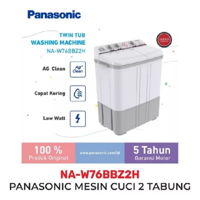 Mesin Cuci Panasonic 7 kg 2 tabung / Mesin Cuci Panasonic 76 BB
