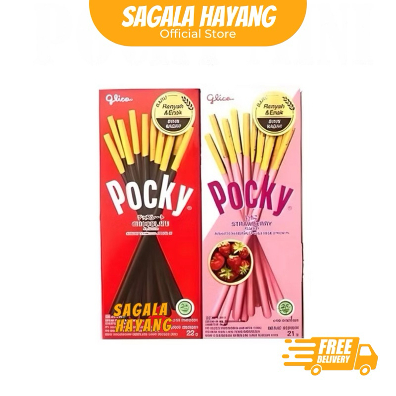 

( SAGALA HAYANG ) Glico Pocky Mini Box Biskuit Stik -21gram