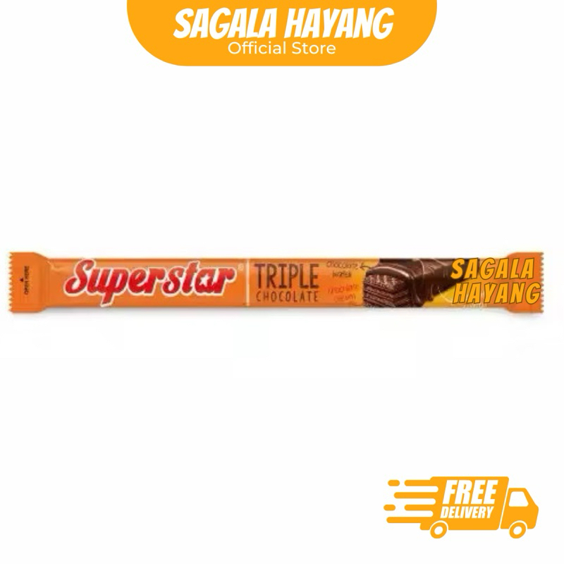 

( SAGALA HAYANG ) Superstar Wafer Salut Cokelat Full Chocolate -12.5gram