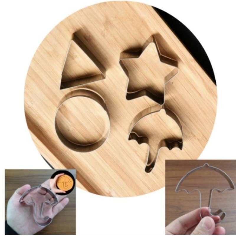 Cetakan permen squid game dalgona candy clay stainless ukuran besar/Cetakan kue ala squid game/Cetak