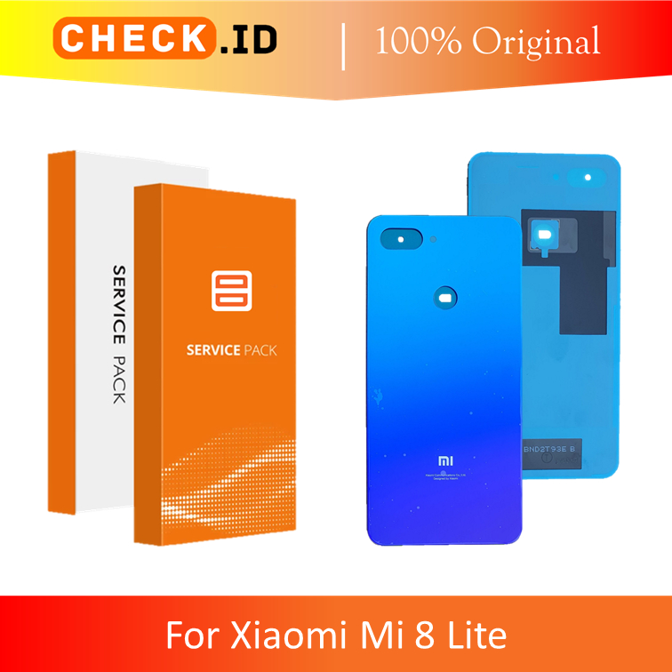 [ CHECK.ID ] BACKDOOR BACK COVER CASING XIAOMI MI 8 LITE - MI8 LITE ORIGINAL
