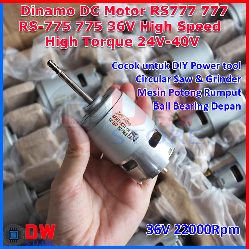 Dinamo DC Motor RS-775 775 36V 24V-40V Potong Rumput Grinder Table Saw