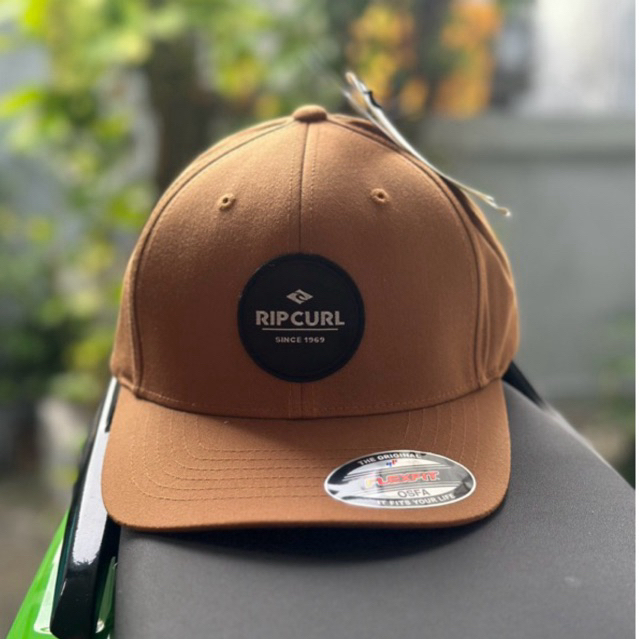 RIPCURL topi flexfit brown OSFA NEW ORIGINAL 100%