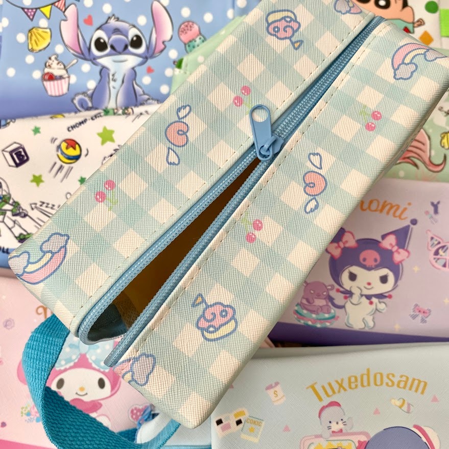 

HJK Pouch Handle Tempat Pensil Make Up Serbaguna Sinchan Toy Story Sanrio Kuromi My Melody