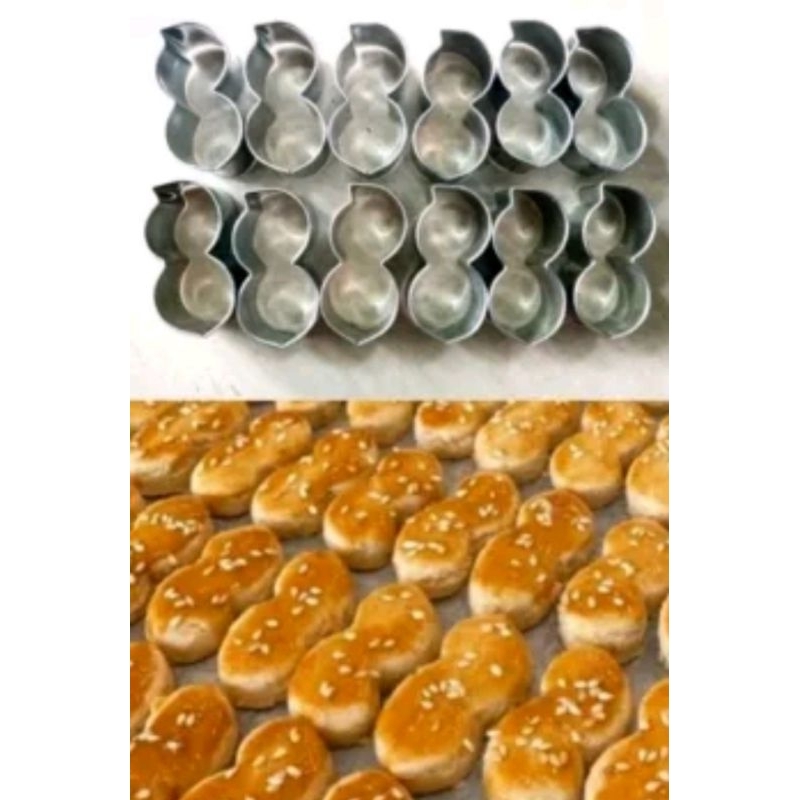 Cetakan Kue Kacang Kue Kering Nastar /Ring cutter/Cetakan kue kering bentuk kacang bahan stainless s
