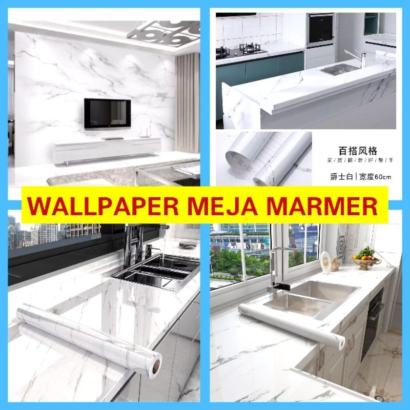 Wallpaper Meja Dapur Wallpaper Marmer Wallpaper Marmer Glossy M2M MALL Wallpaper Motif Marmer Wallpa