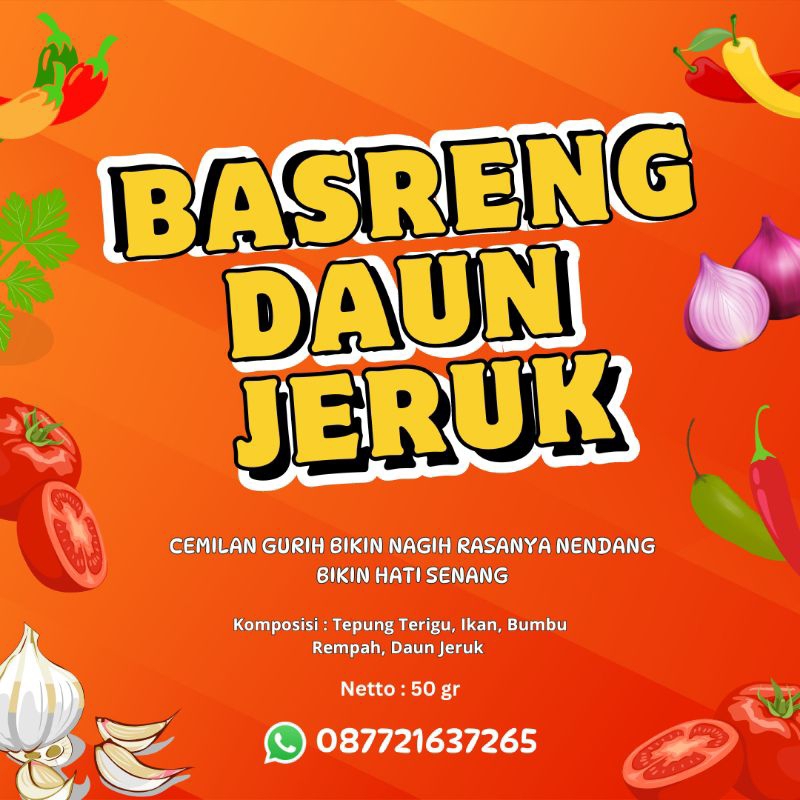 

BASRENG PEDAS DAUN JERUK 50GRAM/BASRENG GURIH/BASRENG ENAK/BASRENG NAGIH/BASRENG PEDAS DAUN JERUK/BASRENG 50GRAM
