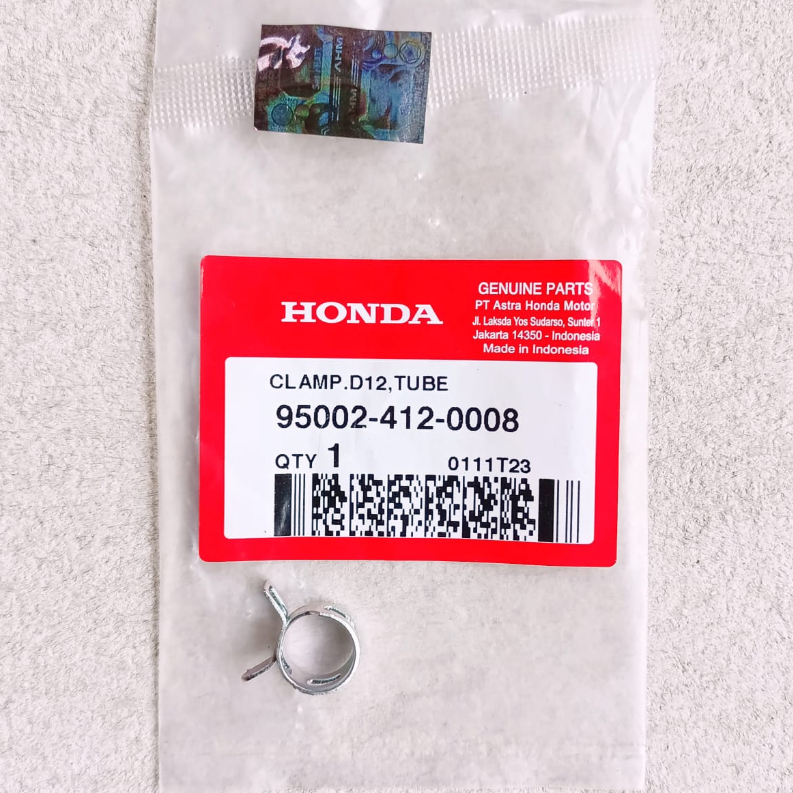 Clamp D12 Tube Drain - Klem 12-MM Selang Filter Udara BeAT-Spacy-Scoopy Genio Vario PCX-ADV Stylo Or