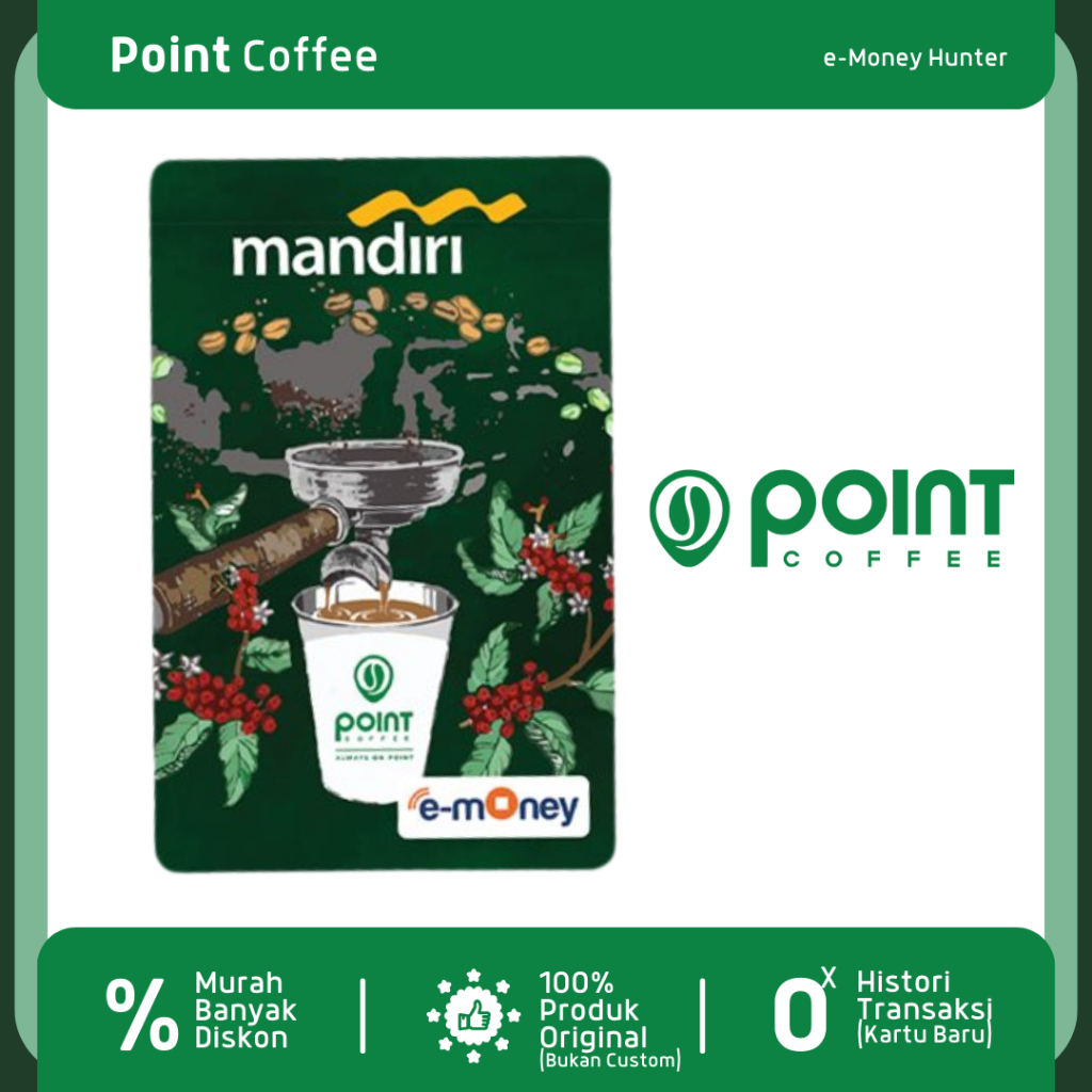 e-Money POINT COFFEE Indomaret Special Limited Edition Bank Mandiri Kartu Elektronik eToll eMoney NF