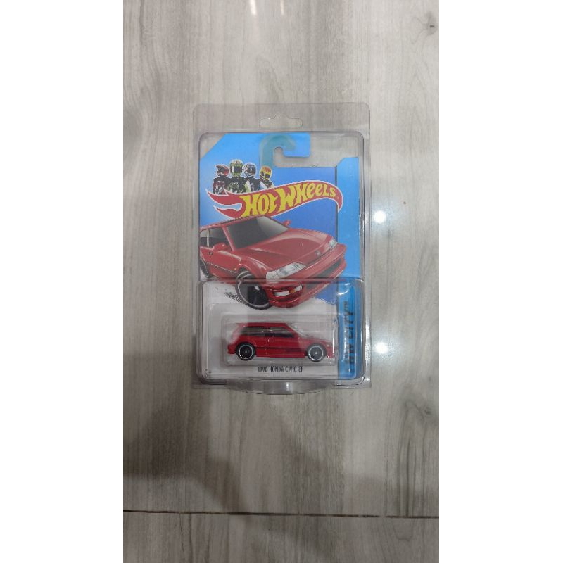 Hot Wheels 1990 Honda Civic EF Red Merah